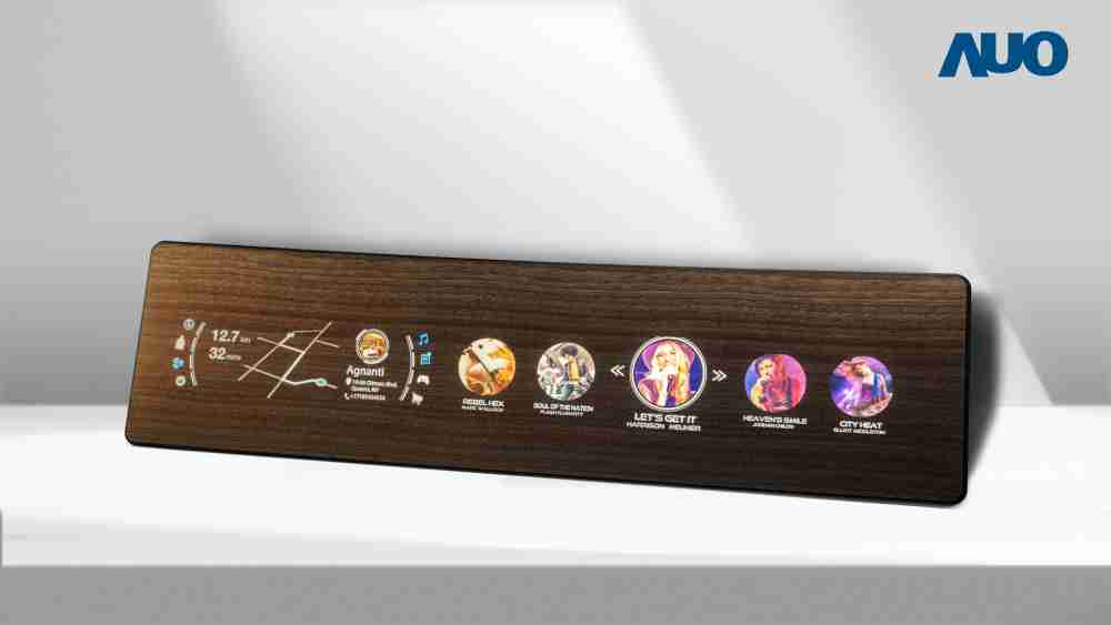 尊时凯龙研发全球最高穿透度达80%的AmLED木纹显示器，，，可于使用时呈现高亮度、、清晰可见的信息，，，，并在不使用时回归为单纯的饰板，，，节能兼具美观